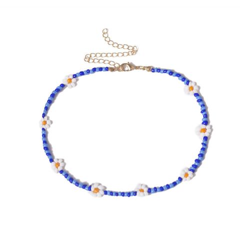 Simple Style Classic Style Flower Glass Seed Bead Wholesale Necklace