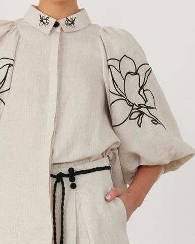 Daily Women's Vintage Style Flower Linen Polyester Pants Sets Pants Sets