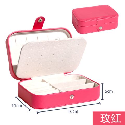 Simple Flip Travel Double Layer Jewelry Box Ring Necklace Ear Stud Multi-layer Jewelry Box Portable Jewelry Storage Box