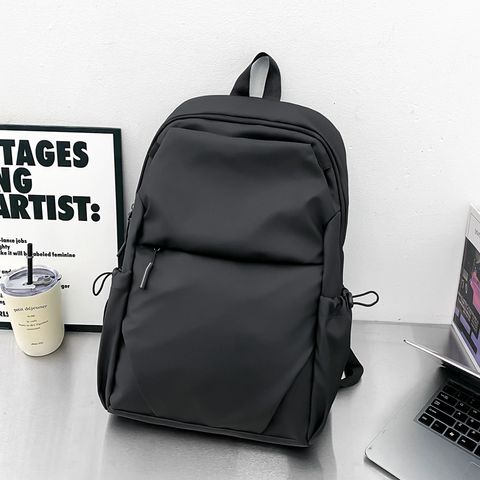 One Size Waterproof 20 Inch Solid Color School Daily School Backpack
