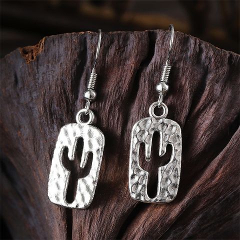 1 Pair IG Style Cowboy Style Simple Style Cactus Boots Horseshoe Plating Zinc Alloy Drop Earrings