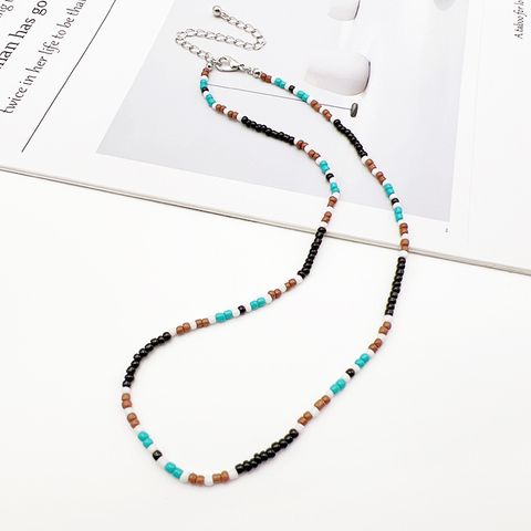 Ethnic Style Bohemian Classic Style Geometric Glass Seed Bead Beaded Women's Necklace