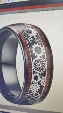 Simple Style Round Gear Titanium Steel Enamel Couple Rings