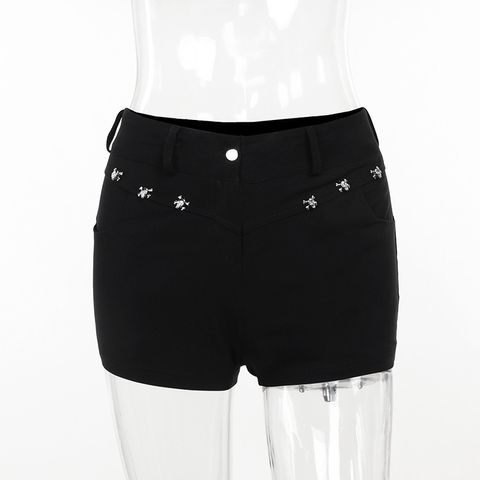 Holiday Party Bar Women's Streetwear Butterfly Spandex Polyester Diamond Shorts Sets Shorts Sets