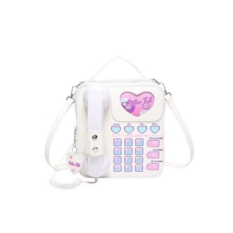Women's Pu Digital Telephone Classic Style Sewing Thread Zipper Shoulder Bag Handbag Fashion Backpack