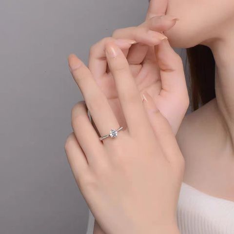 14K Luxurious Bridal Romantic IGI Certificate Inlay Geometric Lab-grown Diamonds Rings