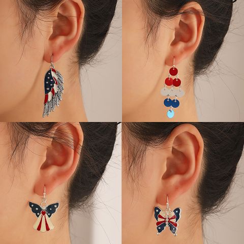 1 Pair Simple Style Classic Style Star Plating Alloy Gold Plated Drop Earrings