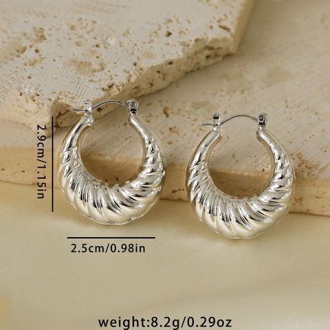 1 Pair IG Style Casual Horns Alloy Copper 18K Gold Plated White Gold Plated Ear Studs