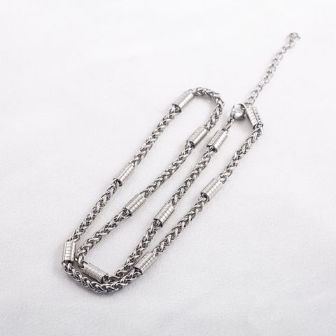 304 Stainless Steel Casual Rock Cool Style Polishing Solid Color Necklace