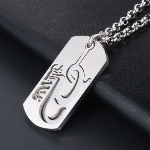 Casual Modern Style Simple Style Letter 304 Stainless Steel Polishing Men's Pendant Necklace