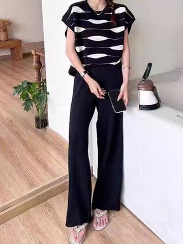 Outdoor Women's Casual Color Block Polyester Pants Sets Pants Sets