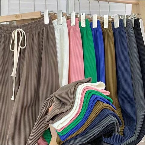 Women's Holiday Date Simple Style Solid Color Full Length Casual Pants Straight Pants