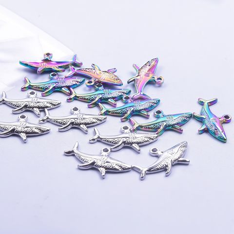 304 Stainless Steel Simple Style Classic Style Plating Shark Pendant Necklace