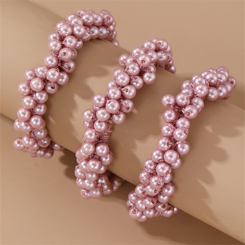 Women's Fairy Style Sweet Simple Style Round Imitation Pearl Beaded Artificial Pearls Hair Tie