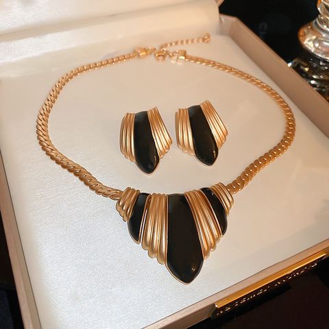 Retro Simple Style Heart Shape Alloy Wholesale Jewelry Set