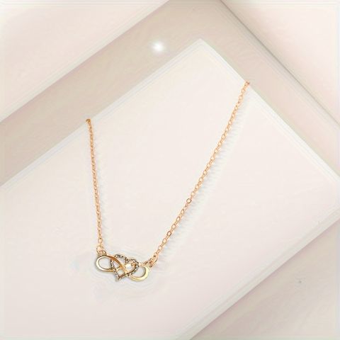 Casual Simple Style Infinity Heart Shape Alloy Unisex Necklace