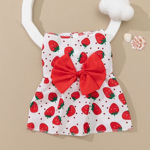 Cute Sweet Polyester Flower Bow Knot Pet Clothing