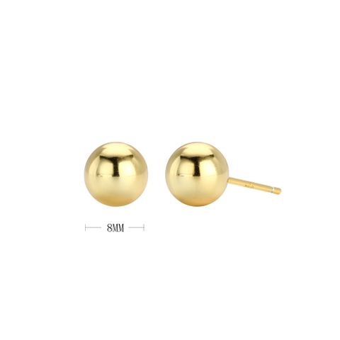 1 Pair Simple Style Solid Color Plating Sterling Silver Ear Studs