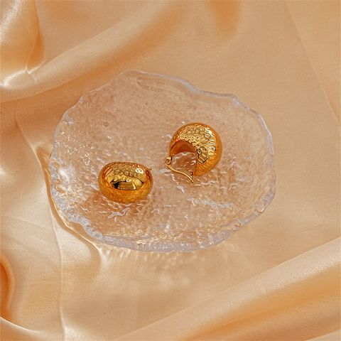 1 Pair Vacation Classic Style Geometric Round Inlay 304 Stainless Steel Artificial Pearls K Gold Plated Ear Studs