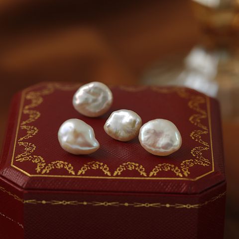 Baroque Pearl Classical Vintage Style Baroque Style Inlay Irregular Pearl Ear Studs