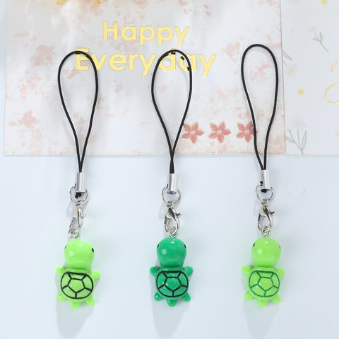 Cute Simple Style Tortoise Resin Bag Pendant Keychain