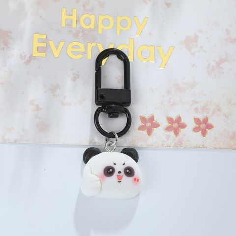 Casual Cute Panda Resin Bag Pendant Keychain
