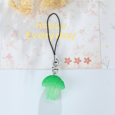Cute Simple Style Vegetable Resin Bag Pendant Keychain