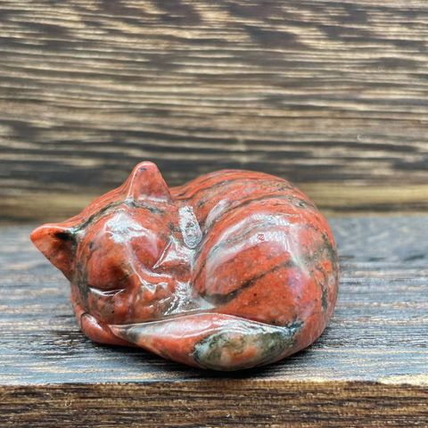 Cute Retro Simple Style Cat Natural Stone Ornaments Artificial Decorations