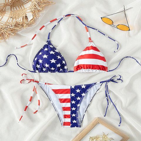 Women's National Flag 2 Pieces Set Bikinis Swimwear