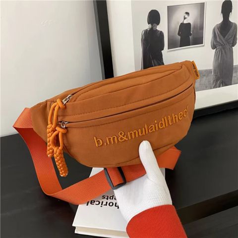 Women's Basic Classic Style Solid Color Cloth Waist Bags