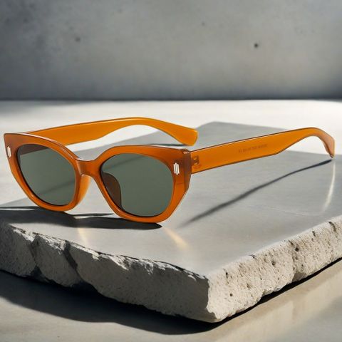 Elegant Simple Style Solid Color Ac Cat Eye Full Frame Women's Sunglasses