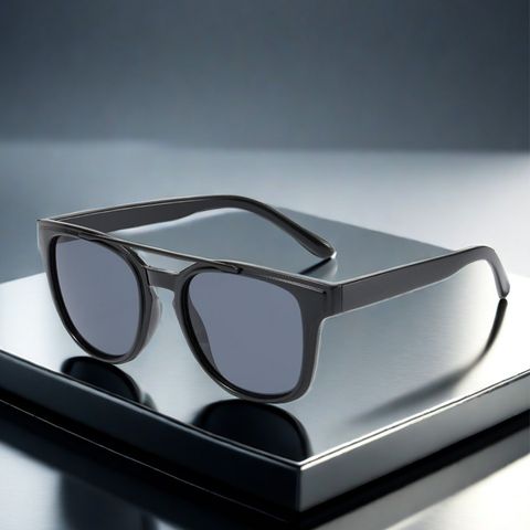 Vintage Style Simple Style Cool Style Solid Color Ac Oval Frame Full Frame Men's Sunglasses