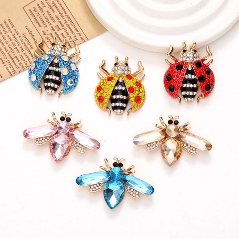 1 Piece 31*37mm 48*31mm Zinc Alloy Crystal Rhinestones Beetles Bee DIY Accessories