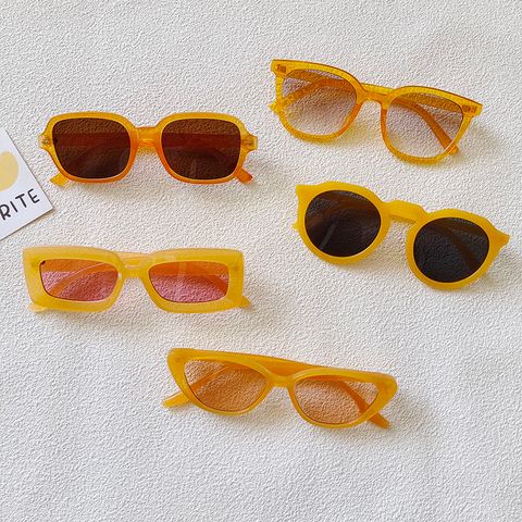Lässig Moderner Stil Süss Einfarbig Harz Quadrat Vollbild Sonnenbrille Der Frauen