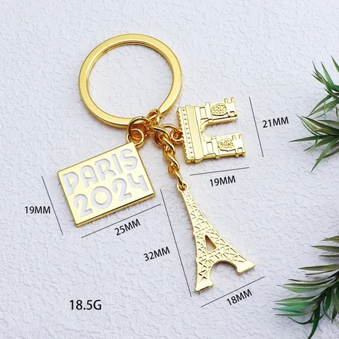 Simple Style Pyramid Alloy Olympic Games Unisex Keychain