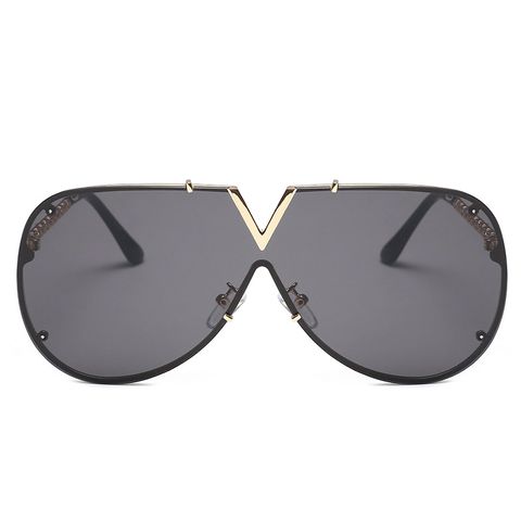 Casual Streetwear Geometric Pc Special-Shaped Mirror Frameless Glasses