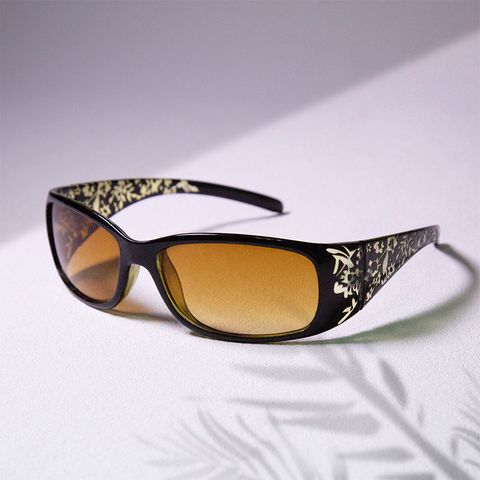 Elegant Glam Retro Printing Pc Square Full Frame Women's Sunglasses