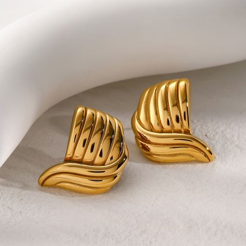 1 Pair IG Style Simple Style Geometric 316 Stainless Steel  18K Gold Plated Ear Studs