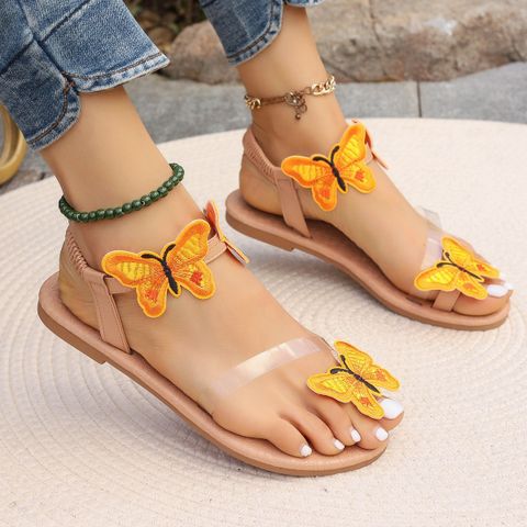 Women's Casual Roman Style Butterfly Round Toe Beach Sandals