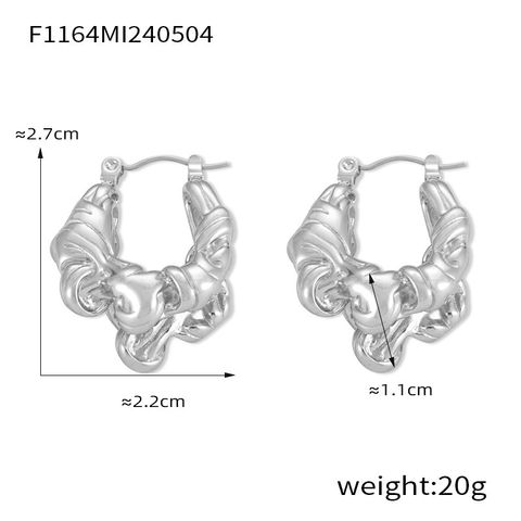 1 Pair Simple Style Geometric Plating Titanium Steel Earrings