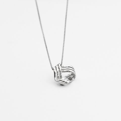 Sterling Silver Basic Modern Style Classic Style Plating Geometric Pendant Necklace