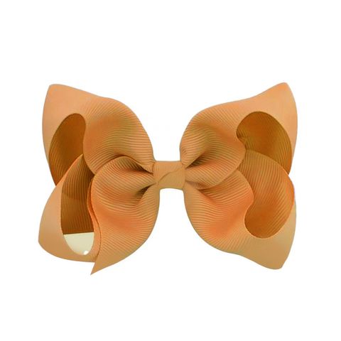 Girl'S Sweet Korean Style Bow Knot Polyester Rib Hair Clip