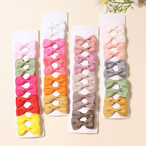 Women's Sweet Korean Style Bow Knot Polyester Hair Clip