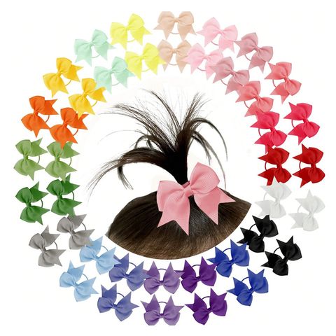 Women's Sweet Korean Style Bow Knot Polyester Hair Tie