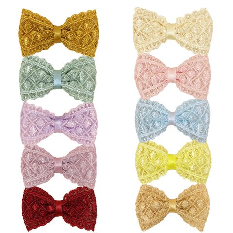 Women's Sweet Korean Style Bow Knot Polyester Hair Clip