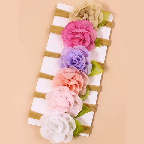 Women's Sweet Korean Style Flower Nylon Chiffon Hair Tie