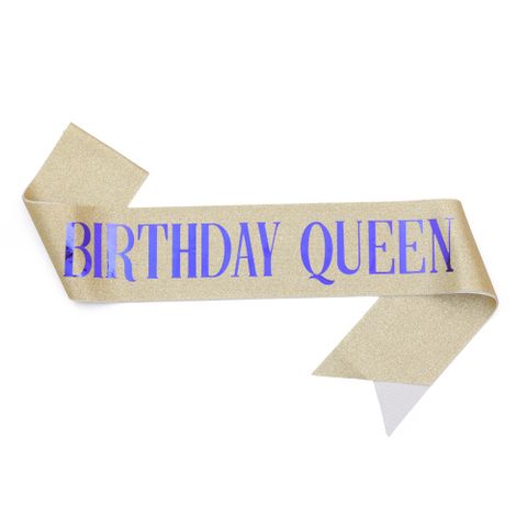 Birthday Simple Style Letter Cloth Birthday Etiquette Belt