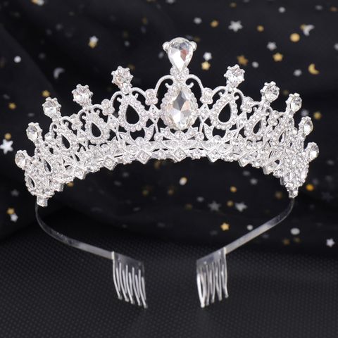 Women's Elegant Crown Alloy Inlay Rhinestones Crown