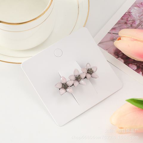 Women's Simple Style Classic Style Flower Alloy Inlay Rhinestones Hair Clip