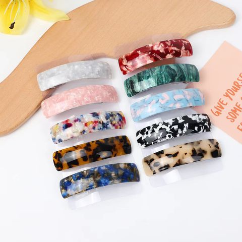 Women's Simple Style Color Block Arylic Hair Clip